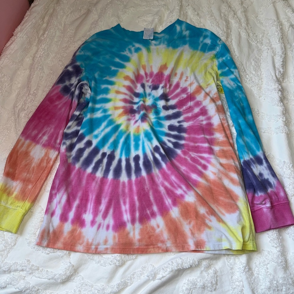 No Boundaries Colorful Tie-Dye Long Sleeve Tee